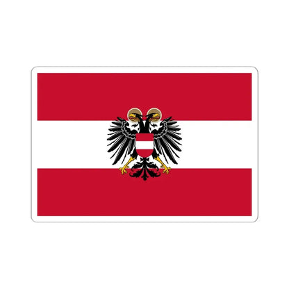 State flag of Austria 1934-1938 (Austria) STICKER Vinyl Kiss-Cut Decal 6 Inch White - The Sticker Space