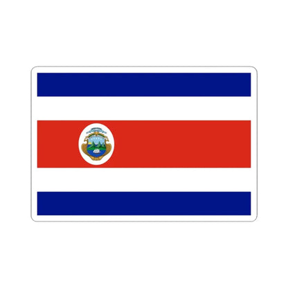 State Flag of Costa Rica 1906 3-2 (Costa Rica) STICKER Vinyl Kiss-Cut Decal 4 Inch White - The Sticker Space