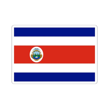 State Flag of Costa Rica 1906 3-2 (Costa Rica) STICKER Vinyl Kiss-Cut Decal 6 Inch White - The Sticker Space