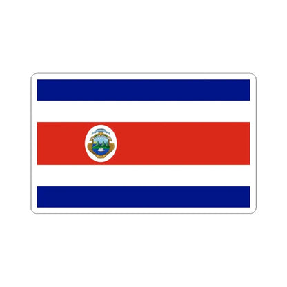State Flag of Costa Rica 1964-1998 (Costa Rica) STICKER Vinyl Kiss-Cut Decal 3 Inch White - The Sticker Space