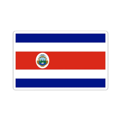 State Flag of Costa Rica 1964-1998 (Costa Rica) STICKER Vinyl Kiss-Cut Decal 4 Inch White - The Sticker Space