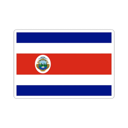 State Flag of Costa Rica 1964 3-2 (Costa Rica) STICKER Vinyl Kiss-Cut Decal 3 Inch White - The Sticker Space