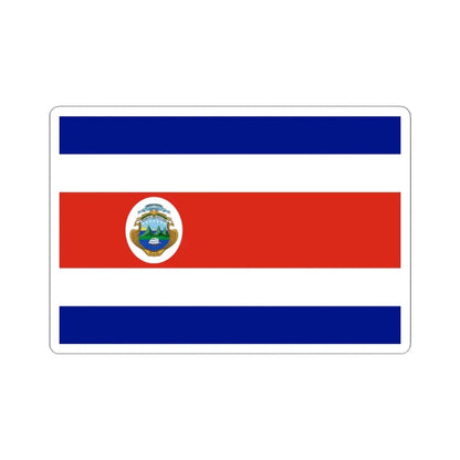 State Flag of Costa Rica 1964 3-2 (Costa Rica) STICKER Vinyl Kiss-Cut Decal 4 Inch White - The Sticker Space