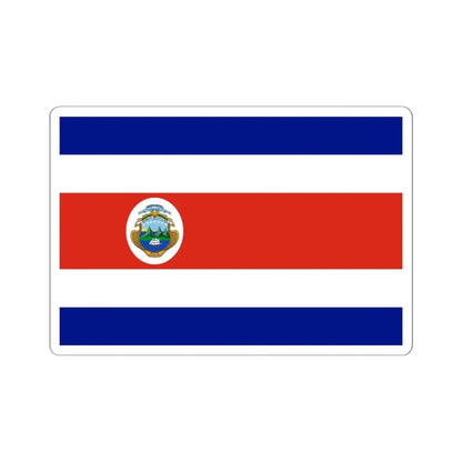 State Flag of Costa Rica 1964 3-2 (Costa Rica) STICKER Vinyl Kiss-Cut Decal 6 Inch White - The Sticker Space
