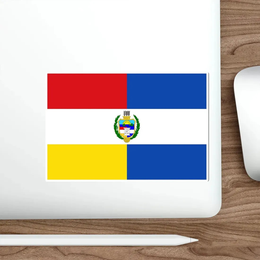 State Flag of Guatemala (1851-1858) STICKER Vinyl Die-Cut Decal - The Sticker Space