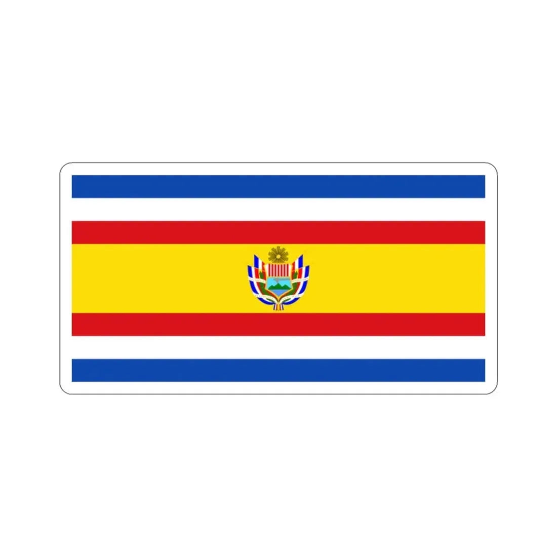 State Flag of Guatemala (1858-1871) STICKER Vinyl Die-Cut Decal 2 Inch - The Sticker Space