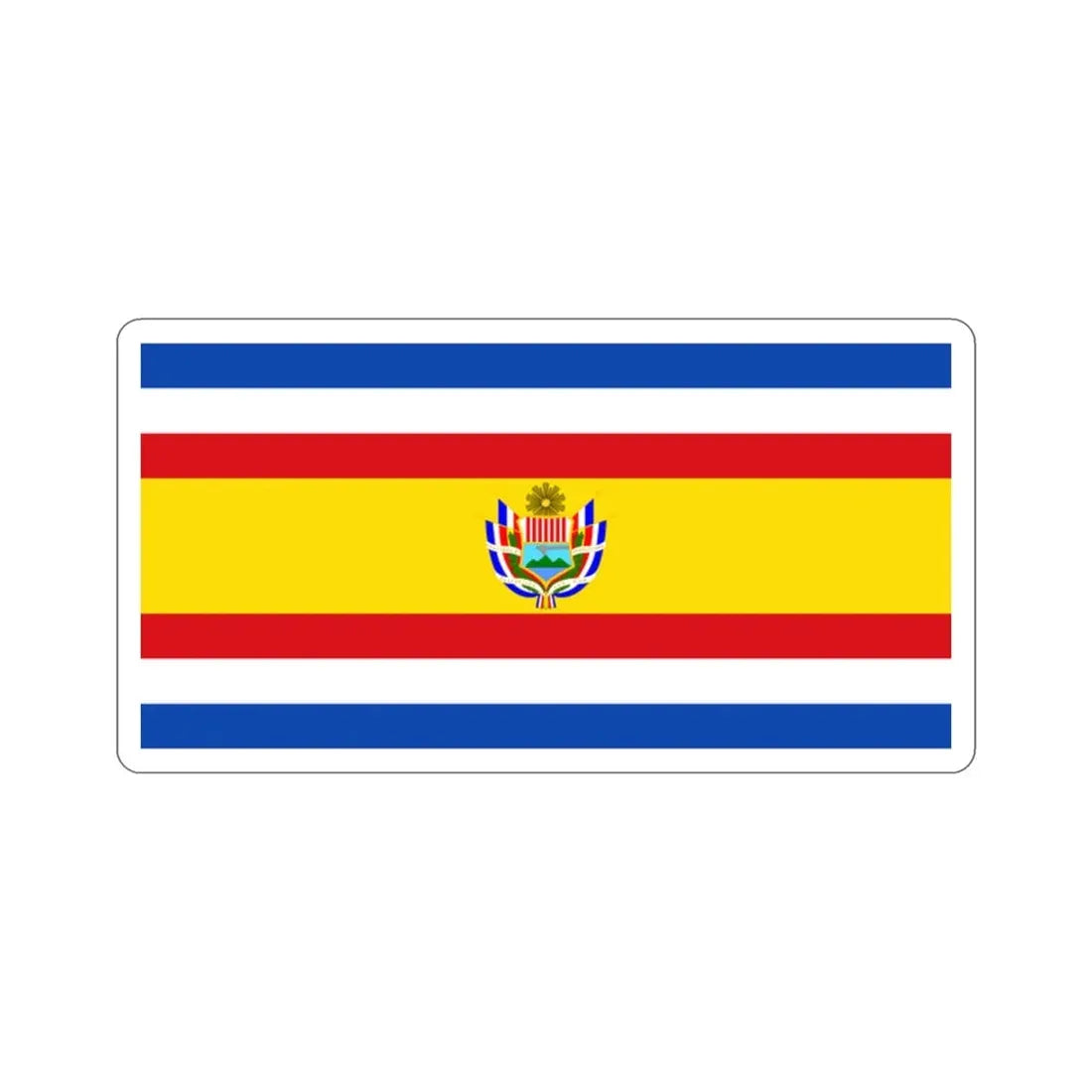 State Flag of Guatemala (1858-1871) STICKER Vinyl Die-Cut Decal 2 Inch - The Sticker Space