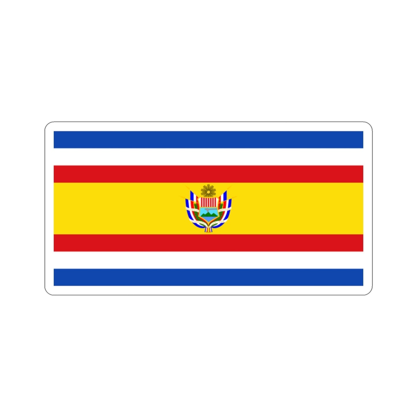 State Flag of Guatemala (1858-1871) STICKER Vinyl Die-Cut Decal-2 Inch-The Sticker Space