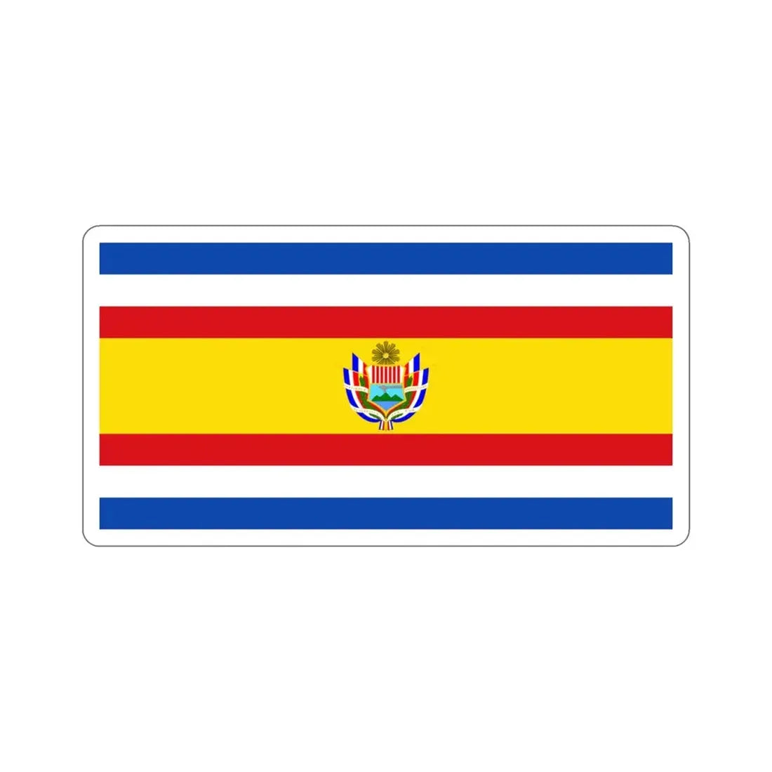 State Flag of Guatemala (1858-1871) STICKER Vinyl Die-Cut Decal 3 Inch - The Sticker Space