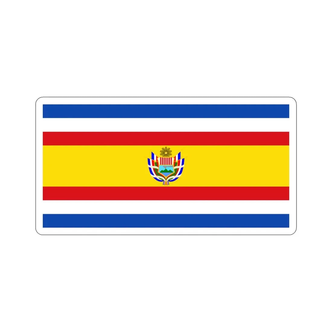State Flag of Guatemala (1858-1871) STICKER Vinyl Die-Cut Decal 3 Inch - The Sticker Space