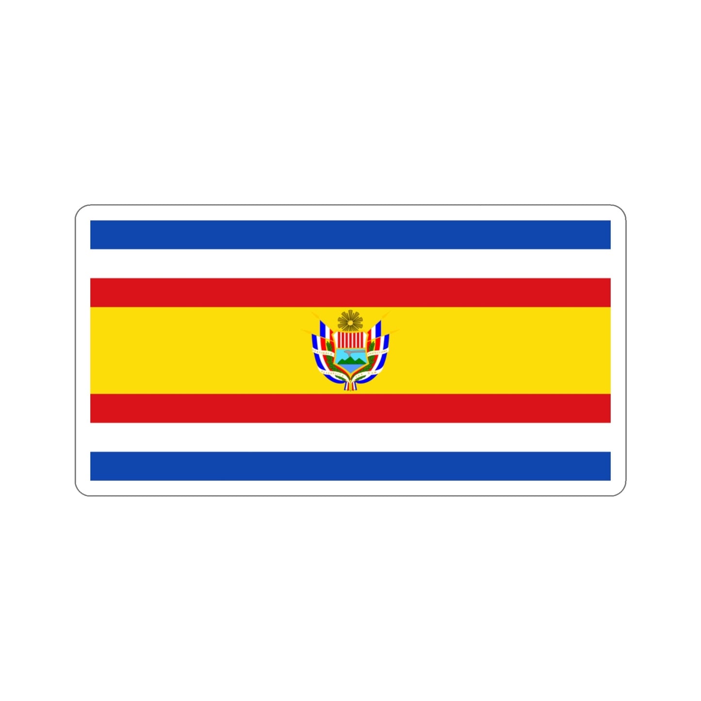 State Flag of Guatemala (1858-1871) STICKER Vinyl Die-Cut Decal-3 Inch-The Sticker Space