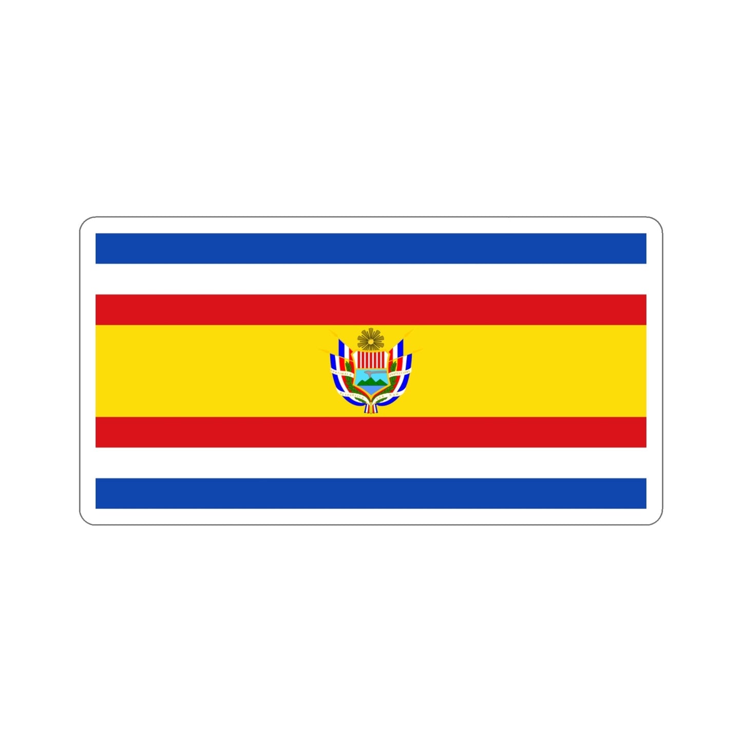 State Flag of Guatemala (1858-1871) STICKER Vinyl Die-Cut Decal-4 Inch-The Sticker Space