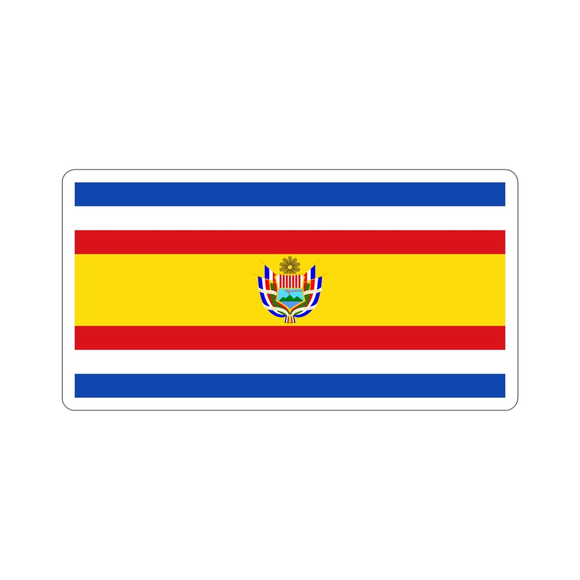 State Flag of Guatemala (1858-1871) STICKER Vinyl Die-Cut Decal-4 Inch-The Sticker Space