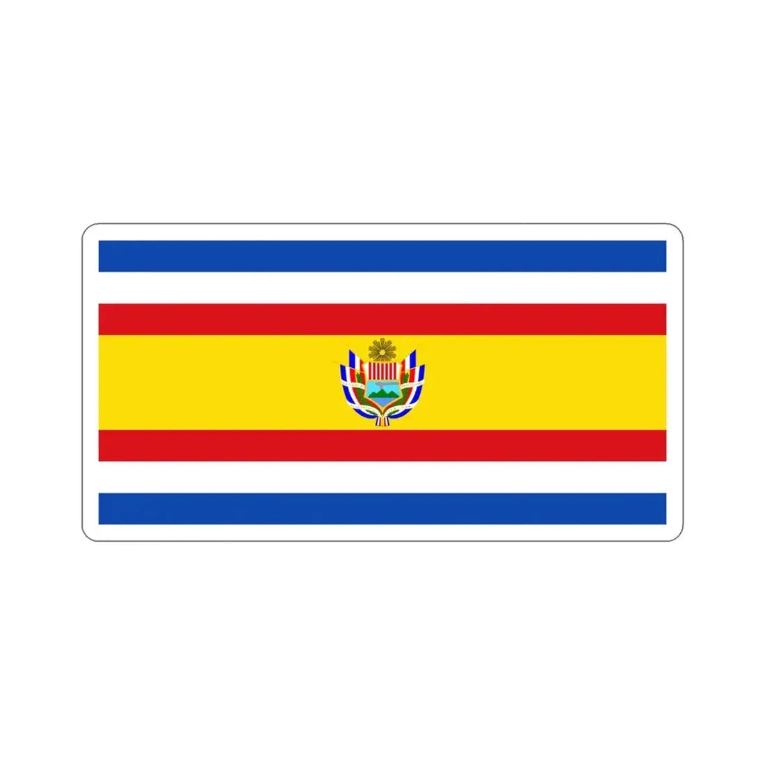 State Flag of Guatemala (1858-1871) STICKER Vinyl Die-Cut Decal 4 Inch - The Sticker Space
