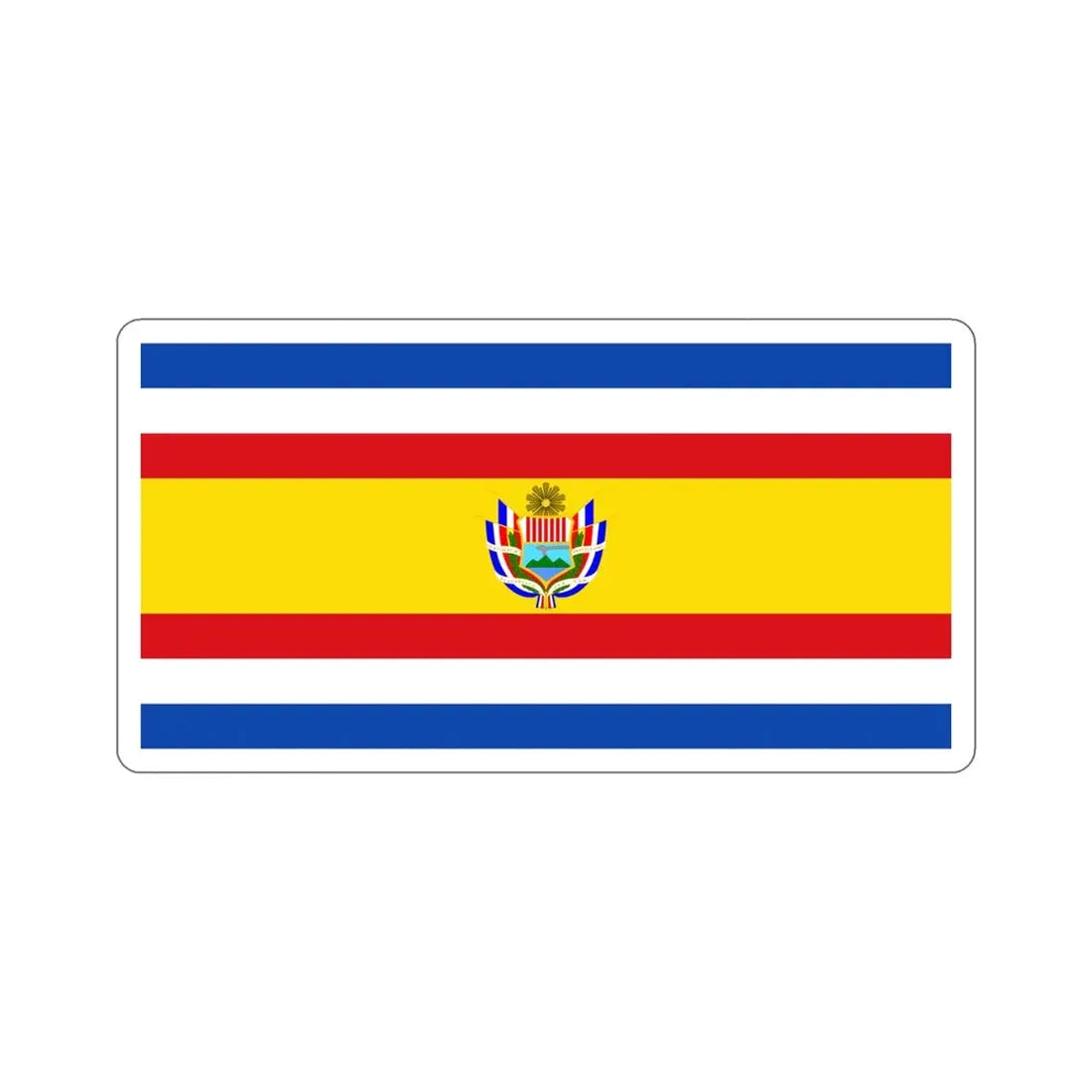 State Flag of Guatemala (1858-1871) STICKER Vinyl Die-Cut Decal 4 Inch - The Sticker Space