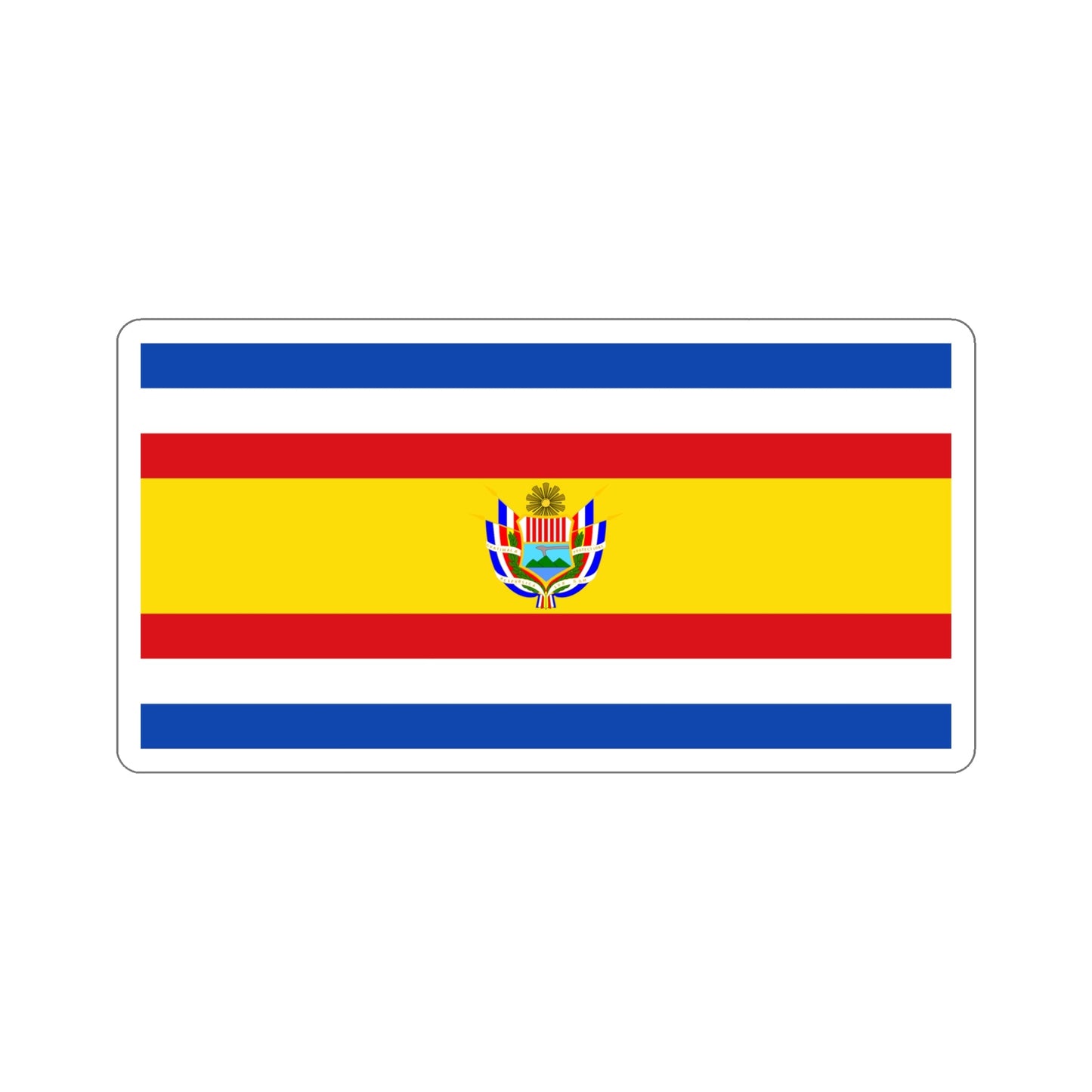 State Flag of Guatemala (1858-1871) STICKER Vinyl Die-Cut Decal-5 Inch-The Sticker Space