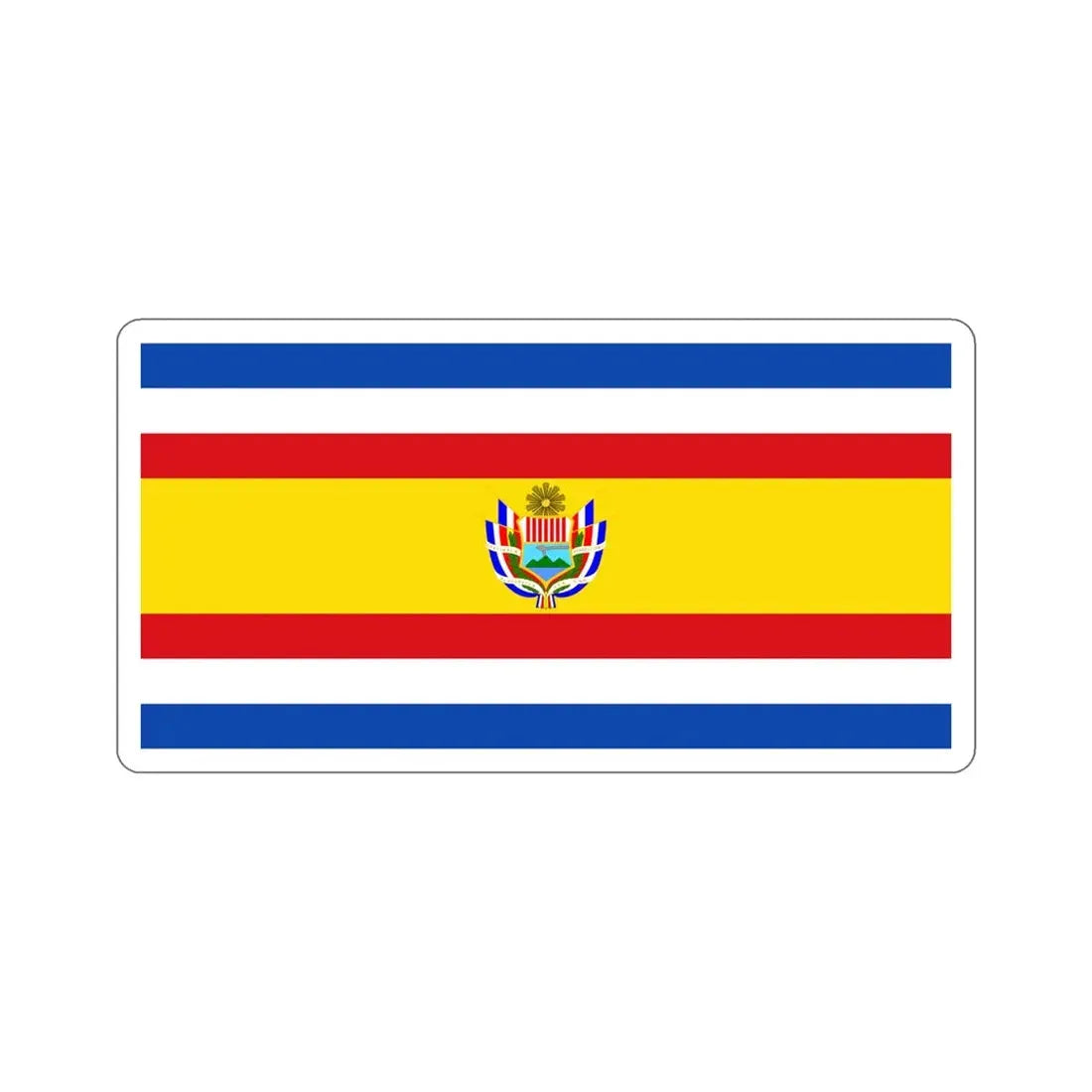 State Flag of Guatemala (1858-1871) STICKER Vinyl Die-Cut Decal 5 Inch - The Sticker Space