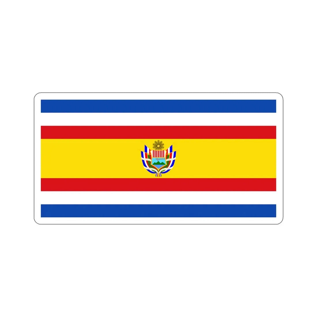 State Flag of Guatemala (1858-1871) STICKER Vinyl Die-Cut Decal 5 Inch - The Sticker Space