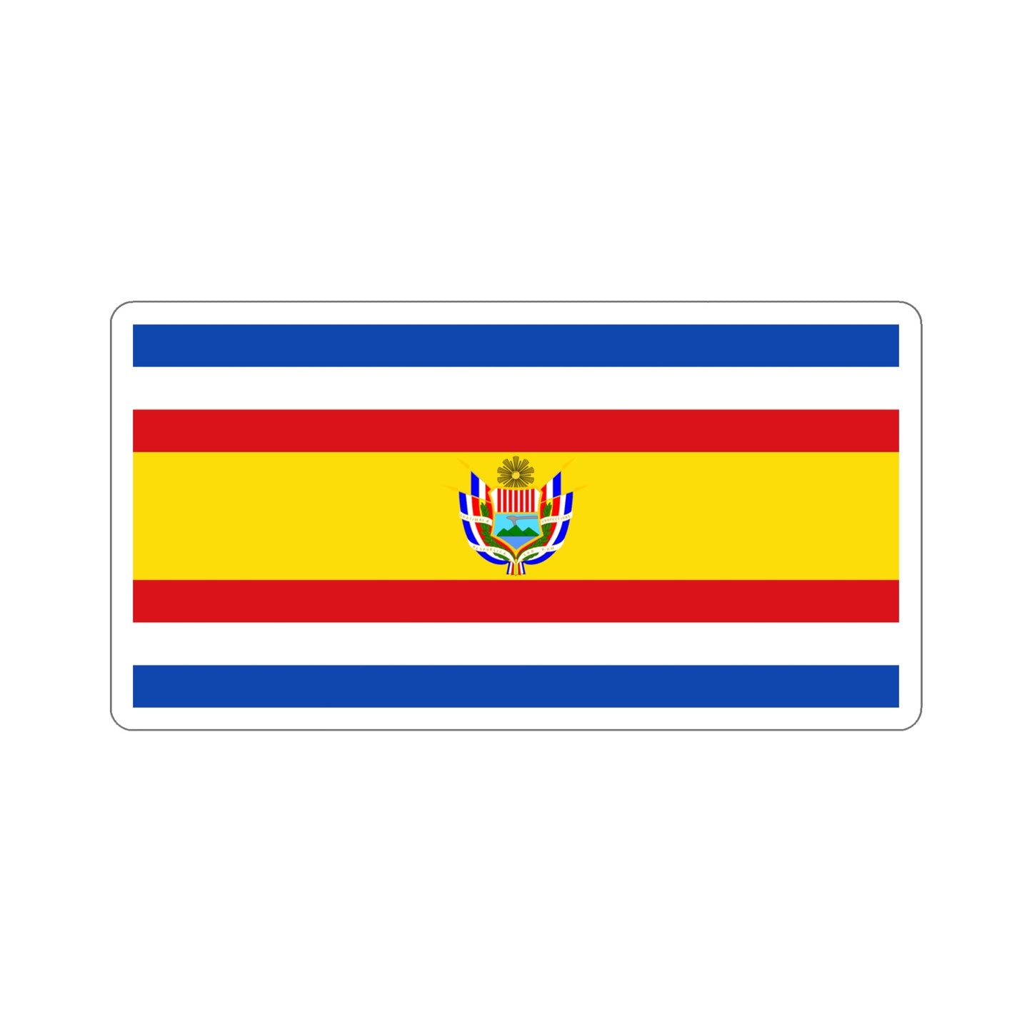 State Flag of Guatemala (1858-1871) STICKER Vinyl Die-Cut Decal-6 Inch-The Sticker Space