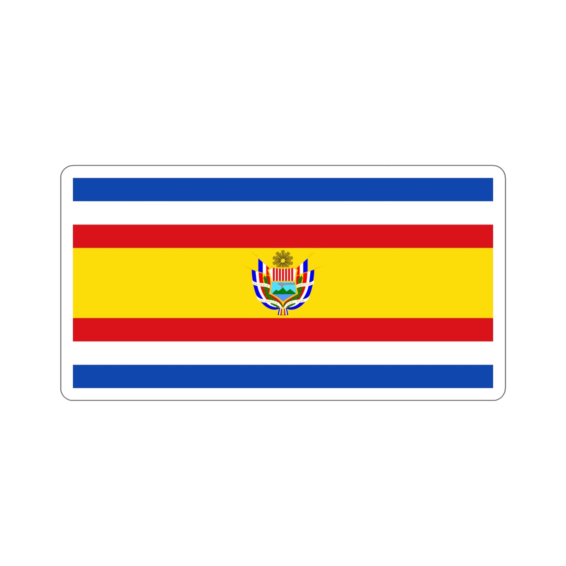 State Flag of Guatemala (1858-1871) STICKER Vinyl Die-Cut Decal-6 Inch-The Sticker Space