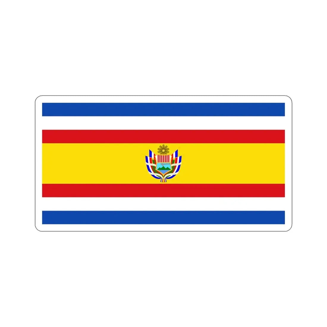 State Flag of Guatemala (1858-1871) STICKER Vinyl Die-Cut Decal 6 Inch - The Sticker Space