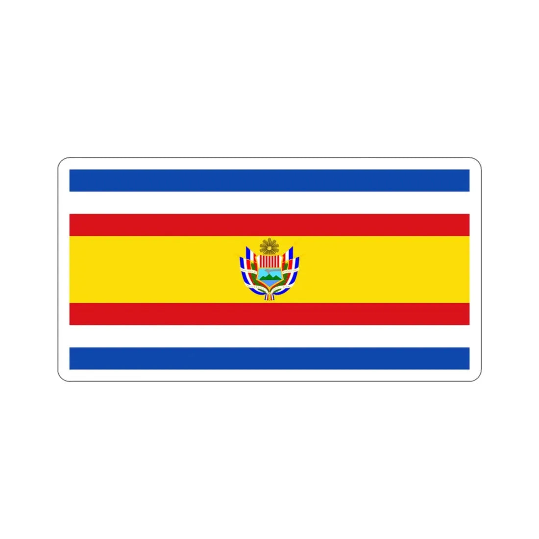 State Flag of Guatemala (1858-1871) STICKER Vinyl Die-Cut Decal 6 Inch - The Sticker Space