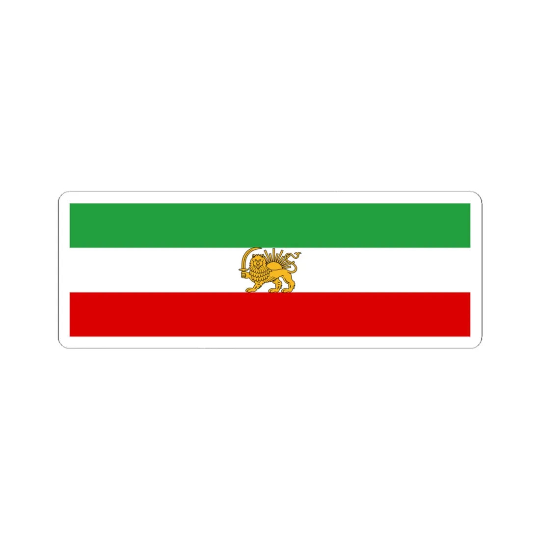 State flag of Iran 1933-1964 (Iran) STICKER Vinyl Kiss-Cut Decal 6 Inch White - The Sticker Space