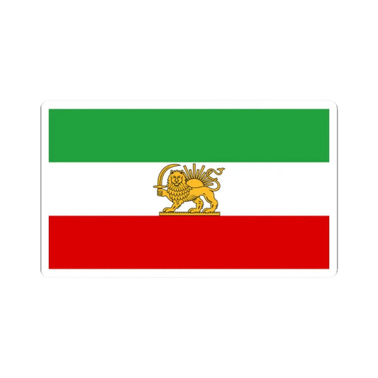 State flag of Iran 1964-1980 (Iran) STICKER Vinyl Kiss-Cut Decal 2 Inch White - The Sticker Space