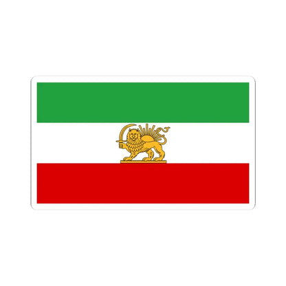 State flag of Iran 1964-1980 (Iran) STICKER Vinyl Kiss-Cut Decal 3 Inch White - The Sticker Space