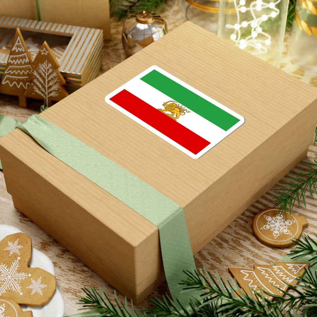 State flag of Iran 1964-1980 (Iran) STICKER Vinyl Kiss-Cut Decal - The Sticker Space