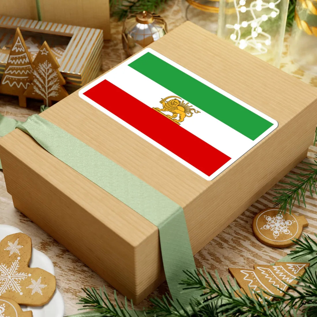 State flag of Iran 1964-1980 (Iran) STICKER Vinyl Kiss-Cut Decal - The Sticker Space