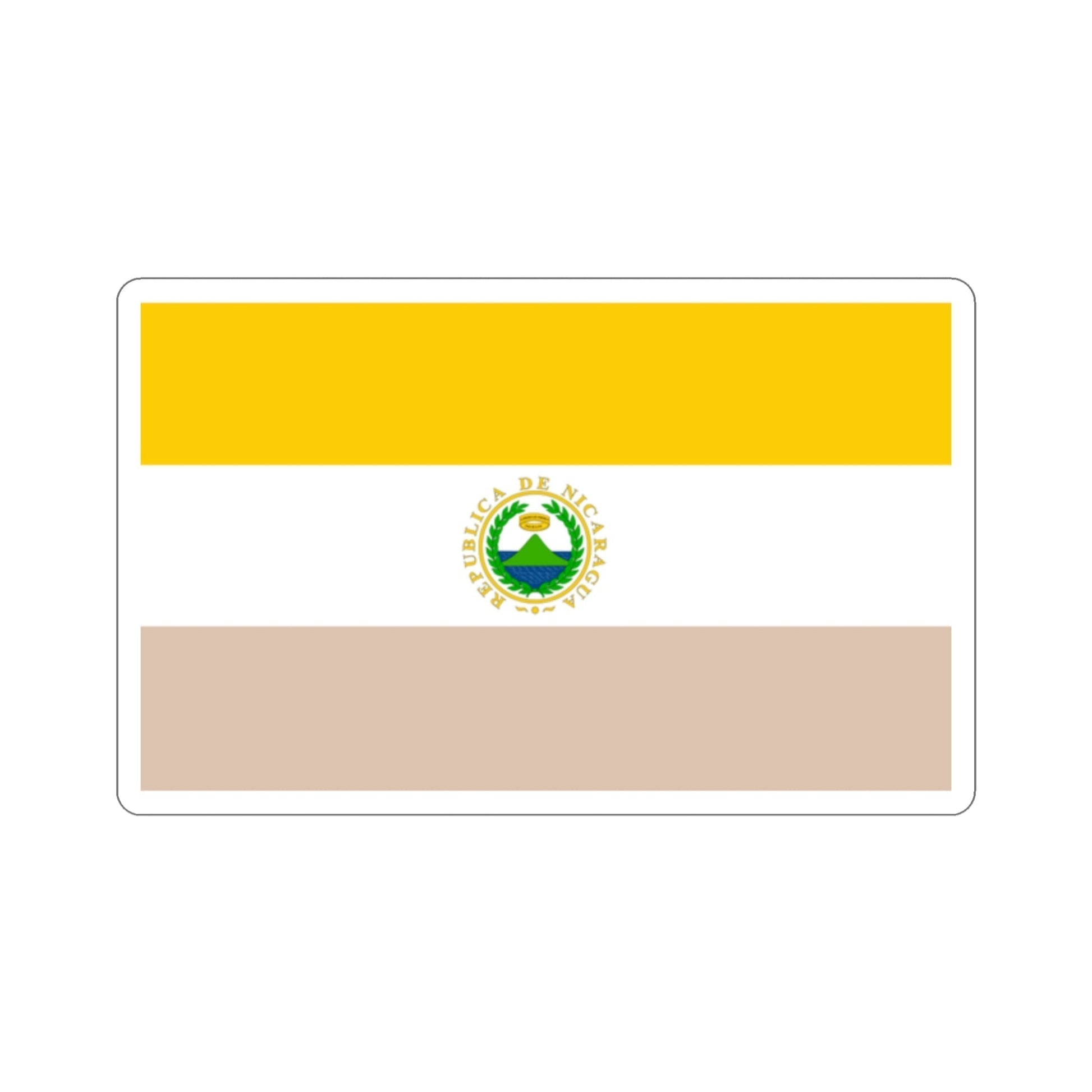 State Flag of Nicaragua (1854-1858) STICKER Vinyl Die-Cut Decal-2 Inch-The Sticker Space