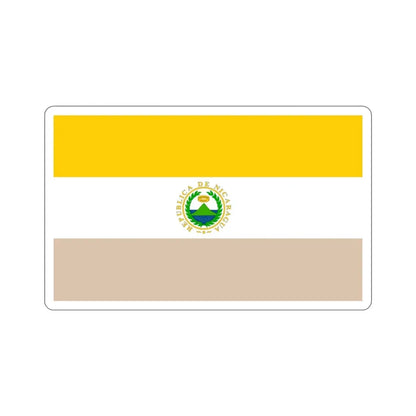 State Flag of Nicaragua (1854-1858) STICKER Vinyl Die-Cut Decal 4 Inch - The Sticker Space