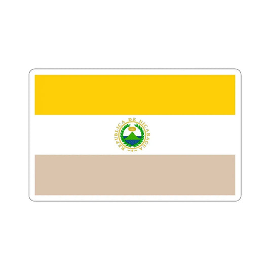 State Flag of Nicaragua (1854-1858) STICKER Vinyl Die-Cut Decal 6 Inch - The Sticker Space