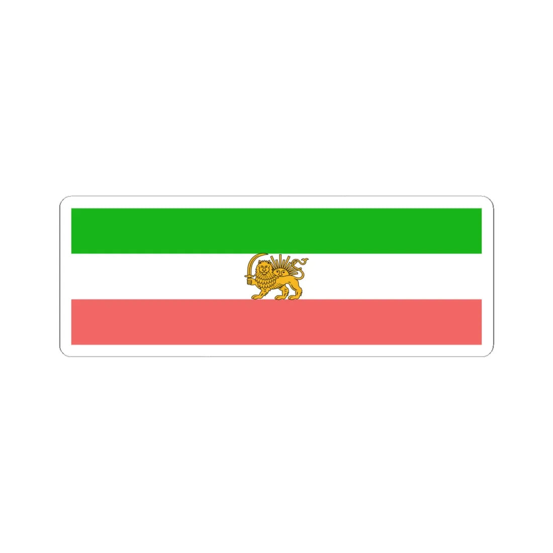 State flag of Persia 1907-1933 (Iran) STICKER Vinyl Kiss-Cut Decal 6 Inch White - The Sticker Space