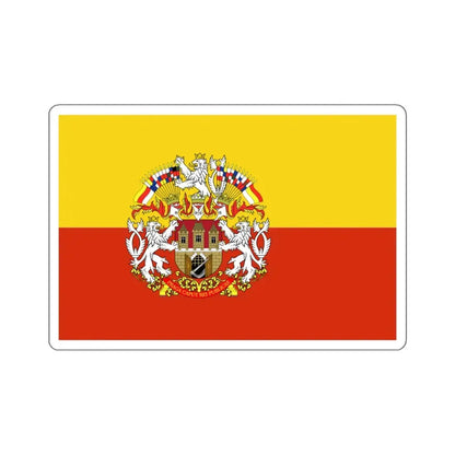 State Flag of Prague Czech Republic STICKER Vinyl Die-Cut Decal 4 Inch - The Sticker Space