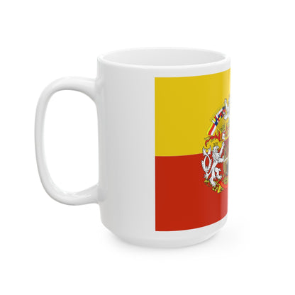 State Flag of Prague Czech Republic - White Coffee Mug-The Sticker Space