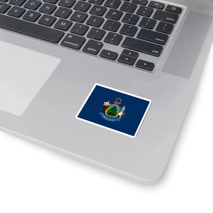 State of Maine Flag (United States) STICKER Vinyl Kiss-Cut Decal - The Sticker Space