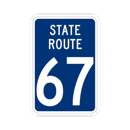 State Route 67 Wyandot County Ohio (Ohio) (Road Sign) STICKER Vinyl Kiss-Cut Decal 4 Inch White - The Sticker Space