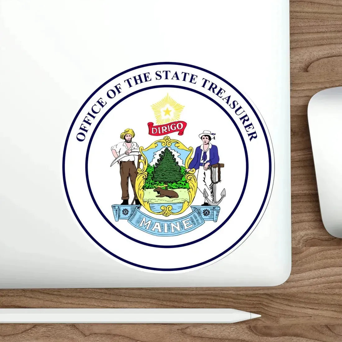 State Treasurer of Maine STICKER Vinyl Die-Cut Decal - The Sticker Space