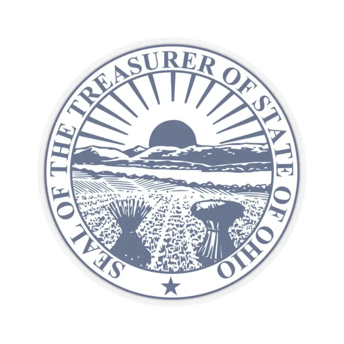 State Treasurer of Ohio - STICKER Vinyl Kiss-Cut Decal 2 Inch Transparent - The Sticker Space