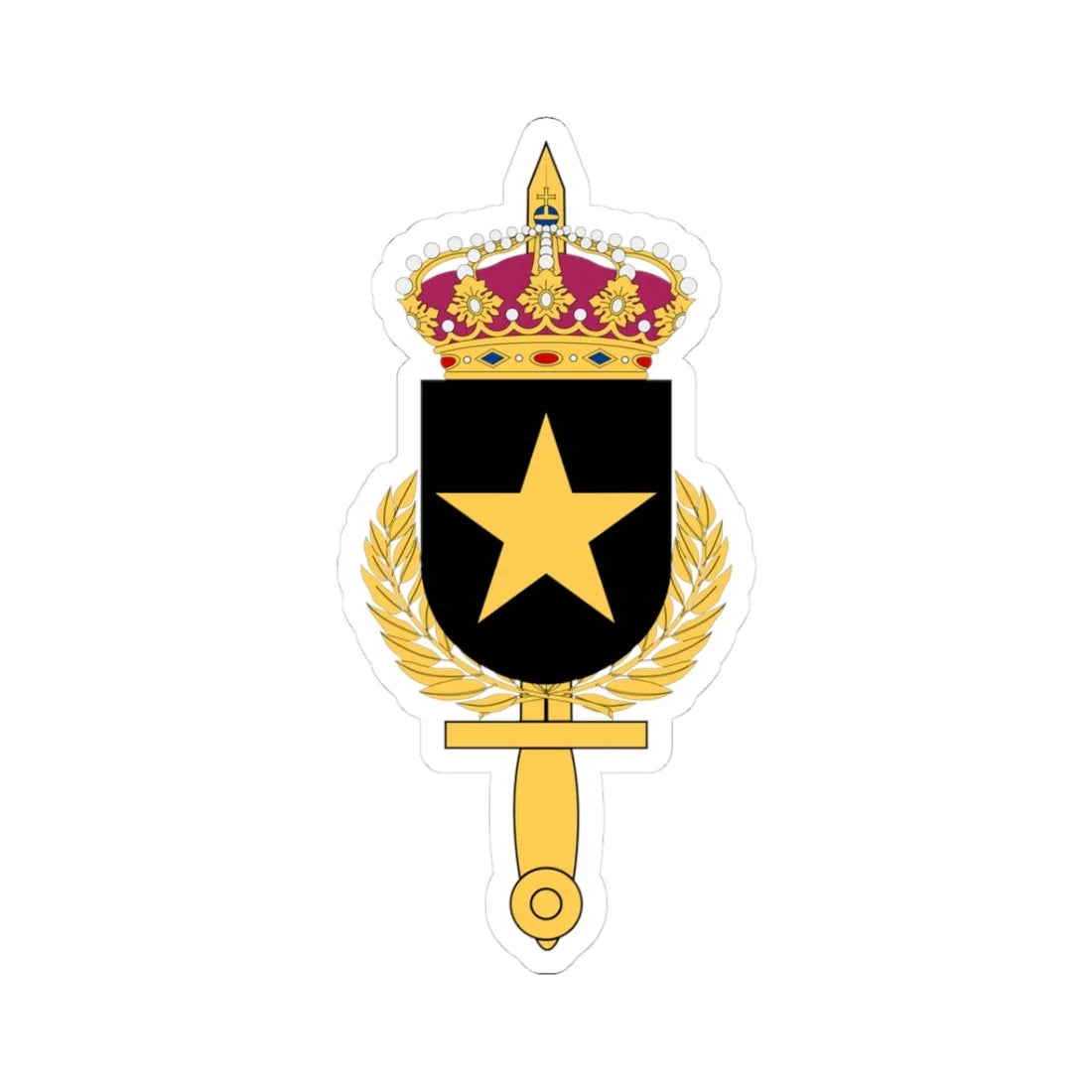 Statens försvarshistoriska museer vapen (Sweden) (Coat of Arms) STICKER Vinyl Kiss-Cut Decal 3 Inch White - The Sticker Space