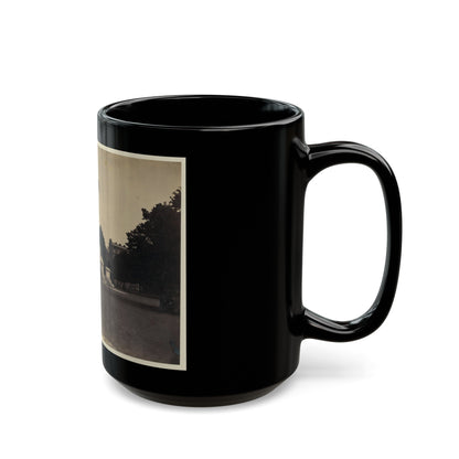 Statue Of George Washington On Horseback On Top Of A Monument In The Capitol Square Area Of Richmond, Virginia (U.S. Civil War) Black Coffee Mug-The Sticker Space