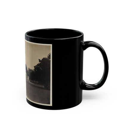 Statue Of George Washington On Horseback On Top Of A Monument In The Capitol Square Area Of Richmond, Virginia (U.S. Civil War) Black Coffee Mug-The Sticker Space