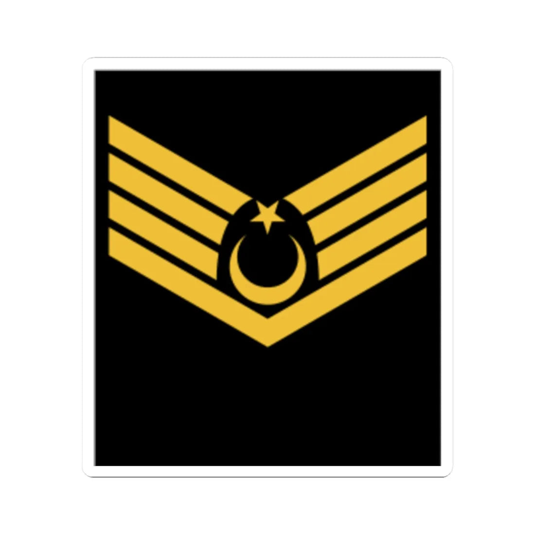 Üstçavuş rütbe (Turkey) (Military Rank) STICKER Vinyl Kiss-Cut Decal 2 Inch White - The Sticker Space