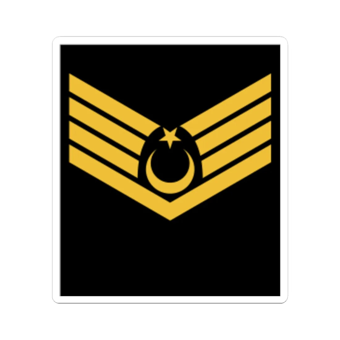 Üstçavuş rütbe (Turkey) (Military Rank) STICKER Vinyl Kiss-Cut Decal 6 Inch White - The Sticker Space