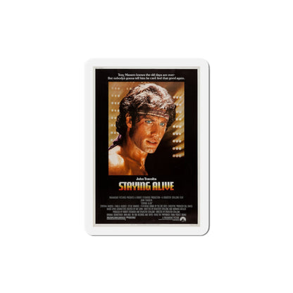 Staying Alive 1983 Movie Poster Die-Cut Magnet-4" x 4"-The Sticker Space