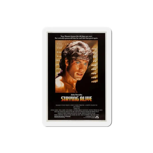 Staying Alive 1983 Movie Poster Refrigerator Magnet 2 Inch - The Sticker Space