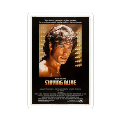 Staying Alive 1983 Movie Poster STICKER Vinyl Die-Cut Decal 2 Inch - The Sticker Space