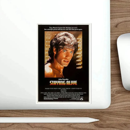 Staying Alive 1983 Movie Poster STICKER Vinyl Die-Cut Decal - The Sticker Space